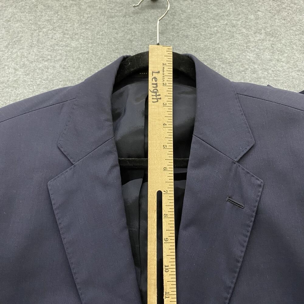 Hugo Boss Marzotto Phoenix Madison Navy Sport Coat Blazer 46L 100% Virgin Wool - Picture 11 of 14